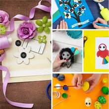 160 szt. czarno-białych guzików, okrągłe guziki z żywicy z 4 otworami, guziki do szycia, robótek na drutach, szydełkowania, dekoracji strojów DIY - 10/12/15/20/25 mm (160 szt. czarno-białych)