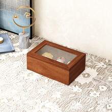 1 PC Desktop Mini Storage Box, Cosmetics, Decorative Items, Jewelry - Popular Decoration Organizer, Small Item Storage Box With Lid - Retro color - View 7