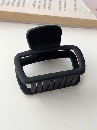 SHEIN X Milania 4 Pcs Women Square Plastic Hair Clips In Black/Brown/Green/Pink, Fashionable And Versatile, Elegant Hair Accessories Suitable For Daily Use Such As Washing Face, Bathing, Styling Hair, Makeup, And Pairing With Clothing Accessories