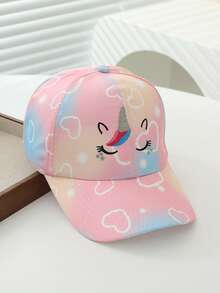 1pc Children's Baseball Cap, Cartoon Unicorn Design, Outdoor Sun Protection Hat, Suitable For Daily Wear, Spring/Summer - 1PC - View 4