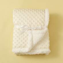 1 件双层婴儿毯，圆点羊毛被，婴儿车毯，适合所有季节 - 米色 - 查看 1