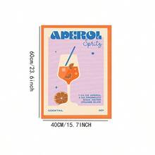 1 件/6 件无框架复古鸡尾酒饮料帆布印刷墙艺术，彩色果汁饮料墙饰，可爱学院风房间美学艺术品墙画，适用于客厅卧室浴室餐厅酒吧走廊厨房墙饰，无框架 - 彩色 - 查看 7