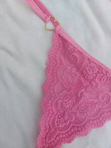 Lenceria linda para mujer, lenceria tierna para mujer, lenceria sexy de encaje para mujer, lenceria de corazones - Rosa - Ver 5