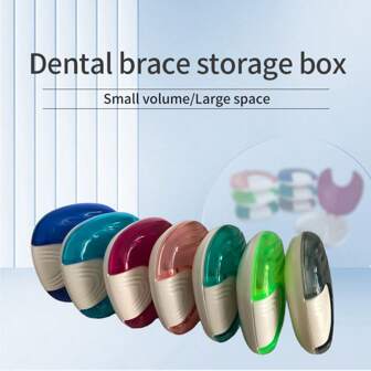 Boîte de rangement pour prothèse dentaire/dentier en forme de coquille, disponible en plusieurs couleurs