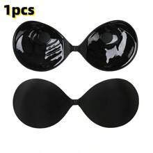 Sujetador adhesivo de 3 cm de grosor, sujetador invisible para vestidos sin espalda y sin tirantes para pechos pequeños, sujetador reutilizable para aumento de busto