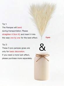 Striped Plastic Flower Vase For Succulent Plants (Not Waterproof), Suitable For Dried Flower Decor, Home Decor, Restaurant/Dining Table Decor, Wedding/Party Decor, Holiday Vase Gifts Birthday Graduation
