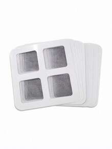 50 piezas Atrapapelos para ducha y bañera - Fácil de usar, pegadores de filtros de drenaje, cubiertas de drenaje desechables, adecuado para ducha, fregadero y lavadero, fácil de adherir, tapa de drenaje atrapapelos, filtro de drenaje desechable, atrapapelos de baño, cubierta de drenaje, filtro de fregadero de cocina, colector de pelo de ducha desechable, pegadores de filtro de drenaje de piso, atrapapelos para bañera de baño, accesorios de baño