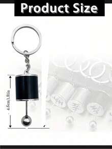 1pc Men'S Auto Part Model Gearbox Keychain, Mini Gear Shift Stick Keyring, Cool Car Gear Shifter Keychain, Car Key Accessories,Gift Idea For Boyfriend, Attractive Car Enthusiast Keyring Pendant For Daily Use,Gear Shift Stick Keyring, With Car Caliper Model, For Car - Multicolor - View 6