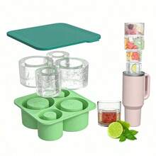 3pcs ICE TRAY Cylindrical IceCube Cup Mould 4 Grid Hollow Cylindrical Silicone Ice Machine Ice Making With Lid Ice Quick Freezing Easy Freezing Mould - Multicolor - View 6