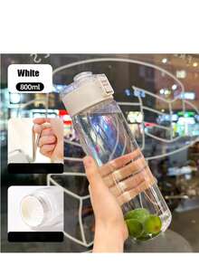 2 件/800ML 水瓶，防漏水瓶，宽口，配有易清洁刷，适用于健身房、家庭、学校、办公室（1 瓶）男女学生通用水杯，便携杯，便携式运动水杯 - 彩色 - 查看 23