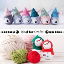120/180pcs Sparkling Sequin Doll Eyes And Nose Set, Colorful 3D Embroidered Plastic Eyes With Washers, For Amigurumi Plush Toys, Dolls, Puppets, Bears DIY Crafts (Assorted Colors)