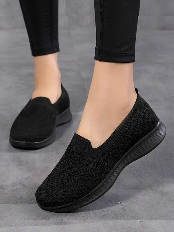 Women's Casual Shoes, Ultra-Light Sports Shoes With Breathable Knitted Mesh, Suitable For Daily Leisure, Commuting, Walking, Outdoor, Camping, Fitness