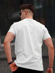 Men's T-Shirt Premium Mesh 100% Cotton Round Neck Blouse Imported Basic Comfortable New Release