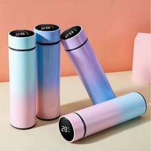 316不锈钢真空保温水瓶，大容量，商务办公旅行车载杯，户外运动徒步露营健身房便携式水瓶，防漏冷热饮咖啡茶杯，带挂绳，礼盒包装，男女皆宜 - 彩色 - 查看 8