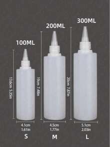 1pc Condiment Squeeze Bottle, Transparent Sauce Jar, Suitable For Ketchup, Salad Sauce - Clear - View 11