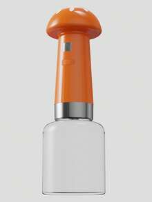 PETSIN Rechargeable Pet Electric Foam Shampoo Dispenser For Dog & Cat Bath, Bathroom, Kitchen Sink 1pc Mushroom-Shaped Pet Bubble Bath Machine - Electric Foam Creator, 2 Colors (Orange & Gray), USB Rechargeable, For Travel, Ideal For Pet Grooming, Travel Accessory | Playful Design | Durable ABS Material, Pet Grooming Supplies