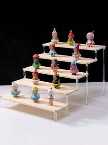 Wooden Desktop Dessert Display Rack, Decorative Display Storage Shelf For Nail Polish, Fragrance, Scented Candles, Air Freshener, For Desk, Office, Vanity, Bedroom, Bathroom, Home, Dorm, Room Storage