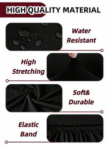 1/4/6 件防水餐椅套 - 弹力弹性椅套、椅套、餐厅椅套、弹力厨房椅套/餐厅椅套 6 件套、可拆卸可洗餐椅套，适用于家庭、酒店、宴会 - 彩色 - 查看 3