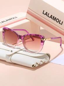 LALAMOLI LALAMOLI Katzenauge Vollrand Modebrillen, für Outdoor, Strand, Party, Urlaubsgeschenk für Sommer Strandurlaub, Outdoor, Reisen