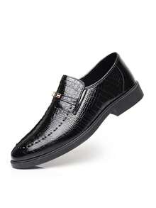 男士夏季乐福鞋休闲商务皮鞋 - 黑色 - 查看 5