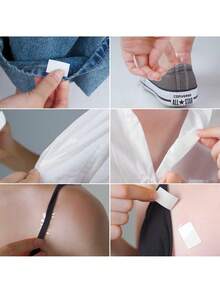 144片时尚胶带，专为服装设计。这是一款强力双面胶带。这款透明身体胶带适用于皮肤，无色透明。作为服装配饰，它可以防止服装损坏。这是一款耐用的织物胶带，适用于连衣裙、胸罩和上衣。它是一款多功能的胸贴、皮肤胶带和卷边胶带。 - 彩色 - 查看 7