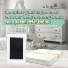 1pc-Large Clean Touch Ink Pad For Baby Handprints And Footprints – Inkless Infant Hand & Foot Stamp – For Babies, Doesn't Touch Skin – Perfect Family Memory Or Gift, Black Print Kit By Tiny Gifts - Multicolor - View 8