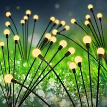 Solar Garden Firefly Light Starburst Decorative Wind Blown Light Solar Light Outdoor Decorative Light For Yard Drawer Passage Decoration, Solar Lights Outdoor