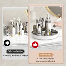 1pc Kitchen Turntable Multi-Functional Countertop Condiment Bottle Soy Sauce Vinegar Storage Rack, Fruit Plate 360 ​​Rotating Storage Rack, Home Kitchen Accessories,Plato Giratorio,Especieros De ,Especiero,Spice Rack,Lazy Susan,