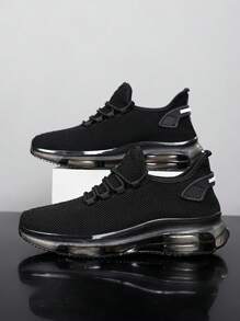 Men's Breathable Mesh Lace-Up Running Shoes, Outdoor Fashion Sports Sneakers