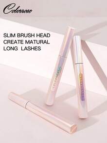COLORROSE 1支黑棕色持久睫毛膏，打造自然卷翘纤长睫毛，可水洗，向日葵睫毛效果，浓密、纤长、持久、卷翘、倍增，防晕染、防脱落，适合日常妆容。