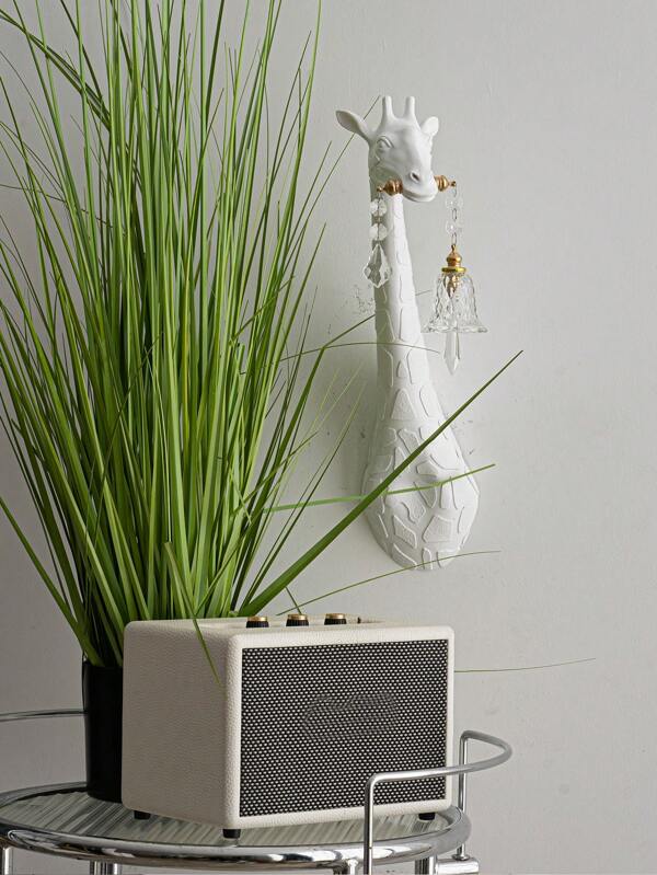 1 buc. Lampă decorativă din rășină cu cap de cerb, ornament suspendat din cristal fără alimentare, potrivită pentru sufragerie, coridor, birou, galerie de artă