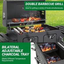 Heavy-Duty Oversize Charcoal Gril Garden Outdoor Liftable BBQ Picnics