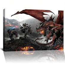 Framed DungeonsAnd Dragons Dragonborn Fighter Poster Decorative Painting Canvas Wall Art Living Room Posters Bedroom Painting - Framed - View 1