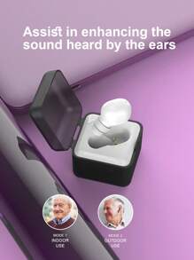 Hearing Amplifier In-Ear Mini, With Noise Cancellation Function, Personal Hearing Enhancement Sound Amplifier, Digital Hearing Aid With Long Life,