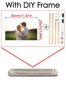 1Pc Custom Picture Print On Canvas With DIY Frame,Suitable For Wall Decoration Wedding Or Home Decor Gift For Friends And Family Customize Pictures Of People Scenery Lovely Pets And Daily Life. Anniversary Of Friends, Valentine's Day, Mother's Day, Birthday, Children's Day, Unique Ideal Gifts For Her Boyfriend,Girlfriend For Valentine's Day,For Anniversaries,For Weddings Living Room,Home