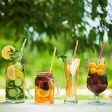 50/100pcs Reusable Plastic Straws, Plastic Straws For Smoothies, Juices, Cocktails, Hot Drinks, 7.5mm Diameter - Colorful Straws For All Occasions,School Supplies