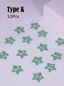 Multiple Color Combinations - 10/20/60/100pcs Colorful Oil Drop Shiny Star Hairpins, Adorable Versatile Summer Hair Clips Claw Clips Hair Slide Hair Barrettes - Multicolor - View 25