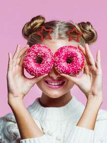 5pcs/Set Fashionable Dopamine Color Star Hair Clips, Suitable For Daily Use, Commuting, School, Outfit Matching, Minimalist Style Girls BB Bangs Hairclips