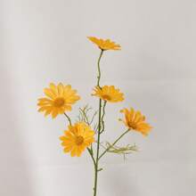 1PC/6pcs Realistic Daisy Artificial Flowers - Lifelike Chamomile Bouquet For Wedding/Home Decor, Mother's Day Gift & Party Arrangements