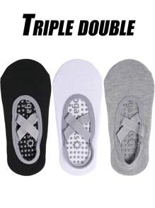 1 paire/3 paires/5 paires/6 paires, Chaussettes de yoga épaisses pour femmes, Chaussettes d'exercice intérieur anti-dérapantes pour saut