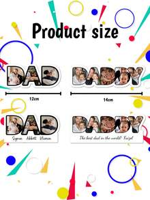 1pc Custom Best Dad Refrigerator Magnet, Dear Father Gift, First Time Dad Commemorative Fridge Magnet - Multicolor - View 9