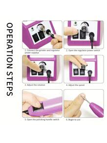 Kit de Ferramenta de Máquina de Lixa de Unhas elétrica em Estilo de Caneta para Manicure e Pedicure, com Cortadores e Lixas de Unhas de Baixo Ruído