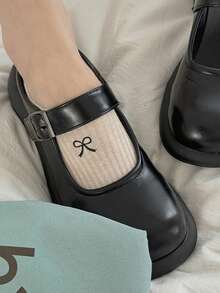 5 双女式可爱蝴蝶结图案夏季薄款短袜，清新轻盈，白色低帮透气休闲袜 - 彩色 - 查看 2