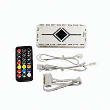 CX FUTRUE Dual 8-Port Chassis Fan Hub, ARGB 3PIN * 8 Ports And PWM 4PIN * 8 Interfaces. Remote Control Model (Without Battery).1PC - White - View 11