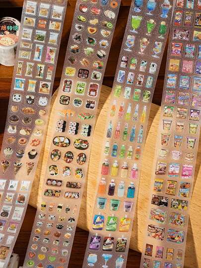 4 卷，闪亮工艺和纸胶带，昭和糖果闪亮闪光宠物切割胶带，适用于剪贴簿和日记装饰返校