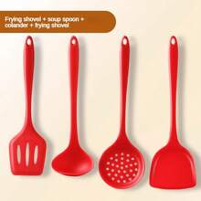 [Offre limitée] Indispensables de cuisine en silicone 1-5 pièces - Set de spatules anti-adhésives résistantes à la chaleur, louches et passoires (Lavable au lave-vaisselle/Cadeau parfait!)'