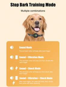 Nuevo collar antiladrido con control táctil de colores, collar de entrenamiento para perros con descarga eléctrica y vibración, múltiples modos antiaullido, sensor de alta resolución, sensibilidad ajustable, impermeable IP67 - Multicolor - Ver 8