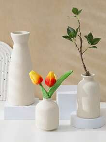Decoración simple, jarrón para flores secas, decoración de mesa de comedor moderna, arreglo floral para la sala de estar, set de jarrones, decoración, arreglo floral para la sala de estar, decoración de jarrón blanco, estilo ins, alto valor estético, arreglo floral, decoración de la sala de estar, jarrón moderno nórdico simple, arreglo de flores artificiales, sala de estar, set de arreglo floral de escritorio de habitación, decoración