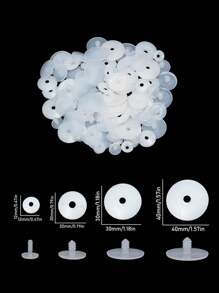 40/10 piezas Articulaciones para hacer muñecas - Ocho tamaños de articulaciones corporales - Articulaciones de plástico - Articulaciones para miembros y cabeza de muñecas de tela artesanal - Usadas para osos de peluche, hacer muñecas de tela artesanal - Manualidades DIY - Regalo perfecto para el aula, pasatiempos, regalar a amigos, compañeros de clase (12 mm, 20 mm, 30 mm, 40 mm)