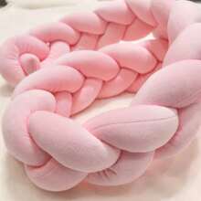 1pc Baby Bed Surround Hand Woven Strip Knotting Four Strand Fried Dough Twists Braid Anti-Collision Soft Bag Baby Bed Surround